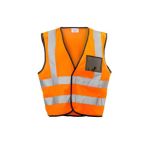 - Orange Reflective Vest With Zip And Id Pocket - 5XL