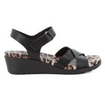 Atiana Wedge Sandals - Black - 8