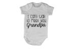 I Can't Wait To Meet You Grandpa - Ss - Baby Grow