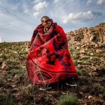 Basotho - Chabana Sa Khomo Black scarlet royal emerald - 155 X 165 Cm