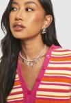 Silver Sea Detail Pearl Charm Necklace - White