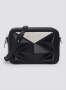 Large Metal Diamond Black Crossbody Bag - One Size Fits All / Black