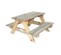 Kiddies Natural Outdoor Picnic Table 4 Seater