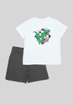 PoP Candy Tee & Short Set - White charcoal