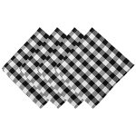 Buffalo Check Napkins Buffalo Plaid Napkins Farmhouse Decor Dinner Napkins Black And White Cloth Napkins For Thanksgiving Christ