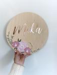 Peony Floral Door Plaque