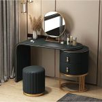 Luxury Dressing Table Set With Mirror And Stool
