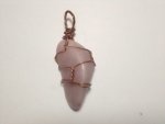 Lavender Jade Ass Wire Wrapped Pendant F307