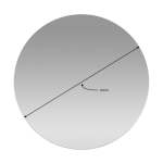 Birch Round Frameless Mirror - Xlarge: D60CM