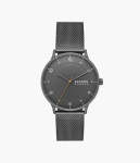 Skagen Riis Three-hand Charcoal Stainless Steel Mesh Men's Watch SKW6884