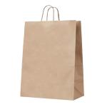 120GSM Handypack Kraft Gusseted Bag With Paper Twist Handles