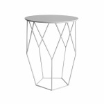 Facet Metal Side Table White