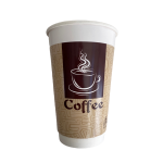 Double Wall Paper Coffee Cups – Coffee & Tea – Eco Friendly – 500ML