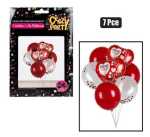 Balloons Helium Vday Bouquet 7PC F-9 Marketplace Brits Bros