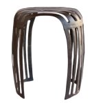 Metal Rustic Bronze Cutout Stool