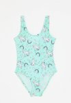 PoP Candy Unicorn Print Swimsuit-light Blue