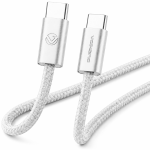Volkano Weave Series 60W USB C To USB C 1.2M-WHITE VK-30260-WT