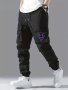 Boys Smile Face Print Casual Cargo Pants With Elastic Waist And Pockets Comfy Jogger Pants For Boys