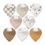 Muslin Baby Girl Bibs Drool Teething Bibs Lap Shoulder