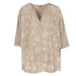 Embroidered Tunic Top - Taupe L xl