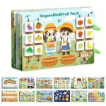 Montessori Educational Toys 7-PAGE Preschool Activity Flip Book And Early Learning Toys - Suitable For Boys And Girls To Develop