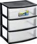 Addis 3 Wide Drawer Black