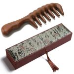 Moreinday Loc Comb Wooden Wide Tooth Comb For Curly Hair Detangling - Sandalwood