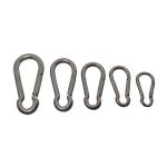 Silver Carabiner Spring Snap Hook Clip 5 6 7 8 9MM 5-PIECE