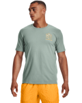 Men's Ua Run Gradient Grid Short Sleeve - Opal Green Sm