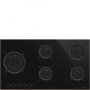 Smeg 90CM Ceramic 5 Burner Gas Hob Black PV695LCNR