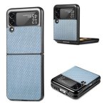 For Samsung Galaxy Z FLIP3 5G Cross Pattern Slim PC Protective Case Blue