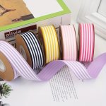 1 Roll 1INCH Striped Ribbon 9 Meters Gift Gift Packaging Bag Ribbon Flower Packaging Color Ribbon Handmade Jewelry Bow Holiday S