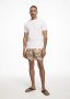 Tropical Leaf Uv Slim Fit Mid Length Swim Shorts