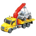 City Truck 1:14 Multifunction Construction Crane Truck With Police Vehicle