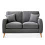 Amy Velvet 2 Seater Sofa /couch - Dark Grey