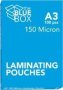 A3 Laminating Film Pouches - 150 Micron 100 Pack Box Of 5 Packs