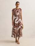 Callie Petite Ruched Midi Dress - 18 Morley Abstract