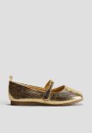Shimmering Ballet Pumps - Gold