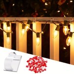 30PCS Adhesive Cable Clips For Outdoor Christmas Light Clips Decoration Clips Self Adhesive Hooks Cord Management Wire Holder Fa