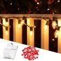 30pcs Adhesive Cable Clips For Outdoor Christmas Light Clips Decoration Clips Self Adhesive Hooks Cord Management Wire Holder Fairy Light Accessories (Clear)