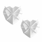 Killer Deals Dessert 3D Diamond Heart Shaped Silicone Baking Mould Set Of 2 - Best Bargains Online