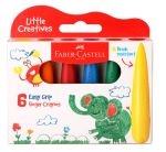 Faber-Castell Little Creatives Easy Grasp Finger Wax Crayons Set Of 6