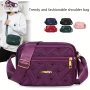 Stylish Heart Embroidered Crossbody Bag Multi-layer Solid Color Shoulder Bag Perfect Sling Bag For Daily Use