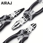 1PC Airaj Industrial Grade Steel Wire Pliers Diagonal Pliers Pointed Nose Pliers Multi-purpose Large Opening Design Household Re