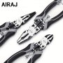 1pc AIRAJ Industrial Grade Steel Wire Pliers Diagonal Pliers Pointed Nose Pliers Multi-Purpose Large Opening Design Household Repair Handmade Hardware Tools