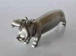 Silver Hippopotamus Hippo – 12X15CM