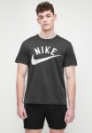 Nike Dri-fit Uv Miler Swoosh T-Shirt - Anthracite & White