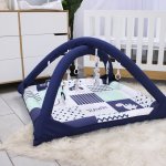 Playmat Dinosaur Patchwork Blue And Navy