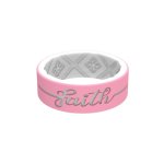 Eternal Faith Silicone Rings - Lightpink white 8