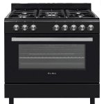ELBA 90CM 5 Burner Gas Stove With Electric Oven Black – 04 96CL827B